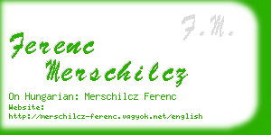 ferenc merschilcz business card